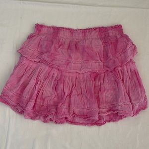 Love shack fancy ruffled mini skirt